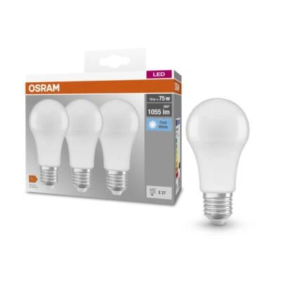 3er-Pack Osram LED BASE A75 E27 10.5W 4000K Neutralweiß = 75W Glühbirne - Bild 1 von 3