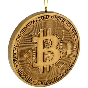 Árbol Buddees Bitcoin Adorno de Navidad Criptomoneda Dinero Adornos Stock - Imagen 1 de 6