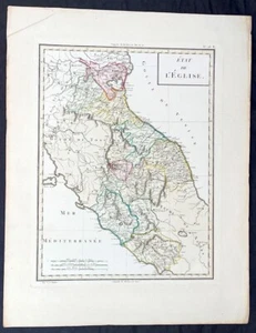 1765 Francois Pierre Tardieu Large Antique Map of the Catholic States of Italy - Picture 1 of 3
