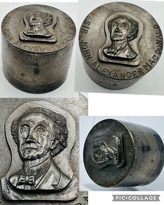 Sir John Alexander Macdonald Primer Ministro Canadiense Buje de Acero Die Master Foto 1 de 4