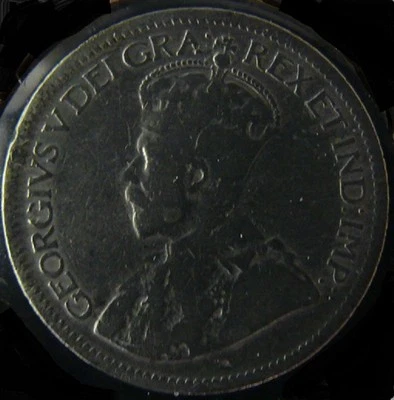 10 Cents Canada 1929 George V Silver Coin VG High Grade  - Image 1 of 2