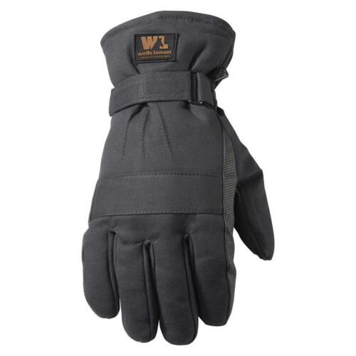 Wells Lamont 1075LK-NEW Black Duck Fabric Men's Winter Gloves Large