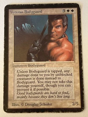 Magic the Gathering MTG Alpha VETERAN BODYGUARD HP+ (Beta Bob) - Image 1 of 4