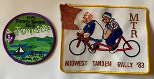 Tandem Bicycle Rally- 2 Patches - Vintage - Picture 1 of 4
