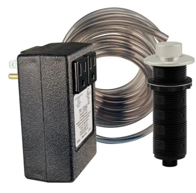 Interruptor de aire para eliminación de residuos de fregadero de acero inoxidable WestBrass y salida doble ASB-2RB3-2 Foto 1 de 4