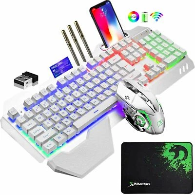 Kabellose Gaming-Tastatur und -Maus RGB Gaming-Tastatur Mäuse für Laptop PC Game - Bild 1 von 4