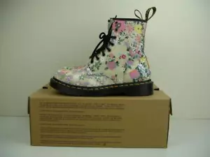 Doc Dr. Martens Boots 1460 Parchment Beige Floral Mash Up Women's UK 5 US 7 NIB - Picture 1 of 18