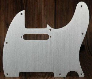 NEW PICKGUARD TELECASTER ALUMINIUM brossé - silver - anodized - guitare télé - Picture 1 of 4
