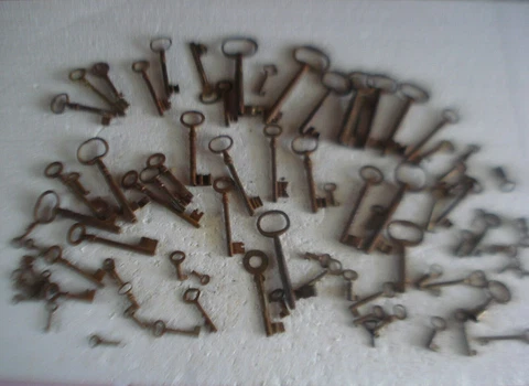 Lot of Iron Keys Different Shapes and Dimensions Weight 1533 grams Cover
