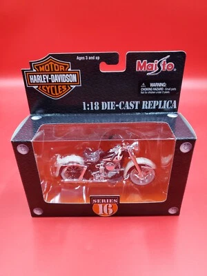 1:18 MAISTO HARLEY DAVIDSON 1958 DUO GLIDE WHITE BLACK SERIES 16 NIB - Image 1 of 4