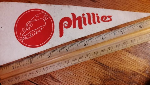 Philadelphia Phillies Vintage Old Logo  Mini Pennant 9"x4” Felt Banner Flag Cover