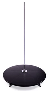 X-STAGE Lite 40mm Chrome Spinning Static Dance Exercise X Pole Podium Set - Picture 1 of 11