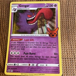 Juego de cartas coleccionables Pokémon Halloween truco o comercio Gengar #57/198 holograma raro - Imagen 1 de 2