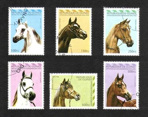 Guinea 1995 Arab Horses complete set of 6 values (SG 1663-1668) used - Picture 1 of 1