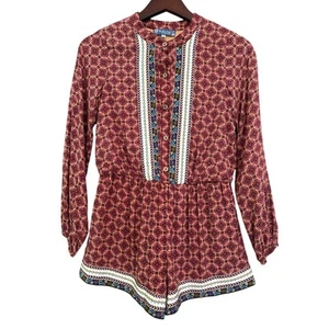 Truly Me by Sara Sara Long Sleeve Tunic Romper Size 10 Girls Lined Jumpsuit - Picture 1 of 18