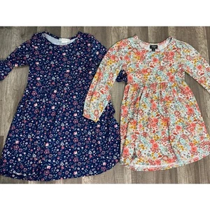 Girls Floral Long Sleeve Dresses Size 6 - Picture 1 of 1
