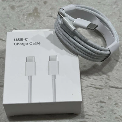 Original USB-C Fast Charger Cable For iPhone 15 Pro Max XS 8 Type C Cable - 6 Ft - Image 1 of 4