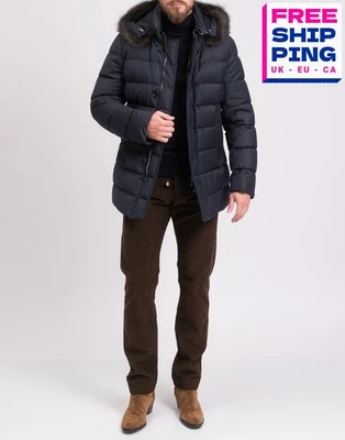 RRP€1557 MOORER Down Jacket IT50 US40 L Cashmere & Wool Blend Made in Italy - Image 1 of 4