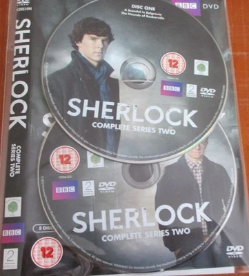 Sherlock: Complete Series Two DVD (2012) Benedict Cumberbatch cert 12 2 discs - Image 1 of 2