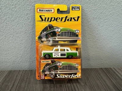 Matchbox SuperFast #33 Checker Cab Green 1:64 Diecast - Image 1 of 4