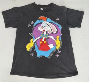 1980s Who Framed Roger Rabbit Medium Vintage Single Stitch Black T Shirt Tee USA - Picture 1 of 7