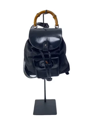 GUCCI Backpack Nylon Black Solid Color - Image 1 of 4