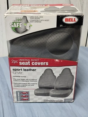 Dos fundas de asiento deportivas de cuero - gris - asiento con cubo universal - usadas en excelente estado Foto 1 de 4