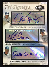 ALEX RODRIGUEZ CANO CABRERA 2007 TOPPS CO-SIGNERS TRIPLE AUTO NEW YORK YANKEES