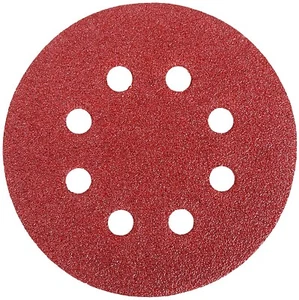50PCS 5 in Hook Loop Sanding Discs 40 Grit 8 Hole Orbital Sander Sandpaper Paper - Picture 1 of 9