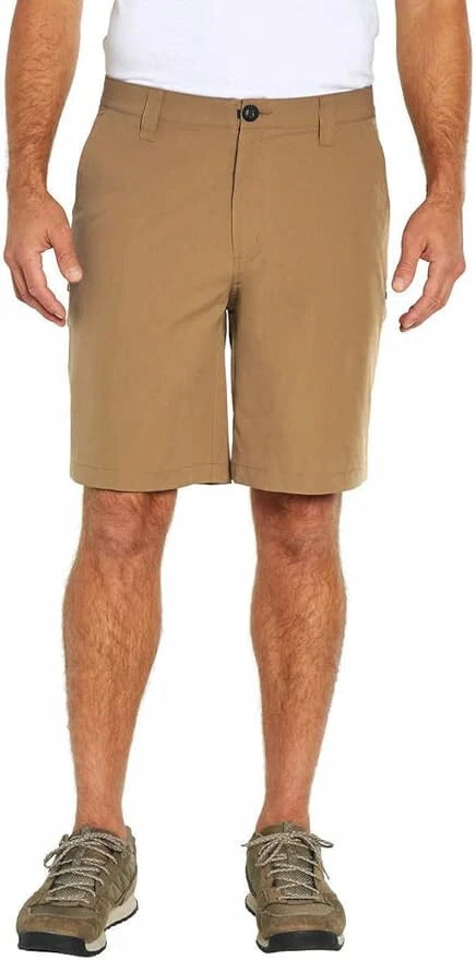 Pair ORVIS Thigh Pocket TECH SHORTS size 30 tan navy-blue gray