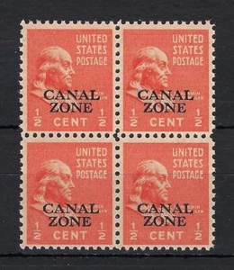 Canal Zone 1939 Sc# 118 Benjamin Franklin block 4 MNH - Picture 1 of 1