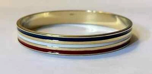 Vintage Avon American Glory Patriotic Red White & Blue Gold Tone Enamel Bracelet - Picture 1 of 3