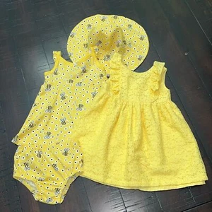 Baby girl spring clothes bundle 12 month old Dress and 3pc set - Picture 1 of 15