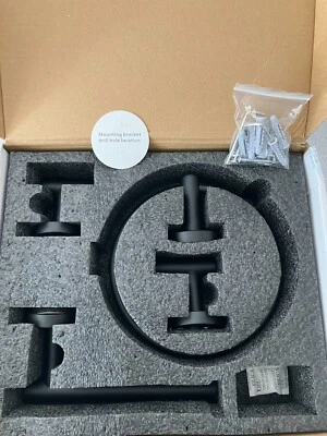 4 piezas ~ JUEGO DE HERRAJES DE BAÑO NEGRO MATE ~ por baño vibrante ~ ¡NUEVO! Foto 1 de 4