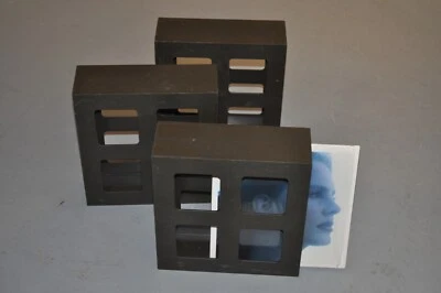 LP AUFBEWAHRUNGSBOX Plattenbox VINTAGE 70er 80er Jahre 3 Stück schwarz - Bild 1 von 4