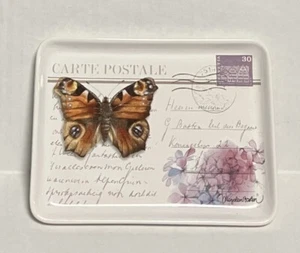 Demdaco Deko Pfau Schmetterling Tablett Teller Naturen Reise Majolein Bastin - Bild 1 von 8
