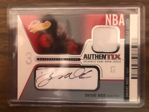 2003-04 DWYANE WADE RC 78/100 FLEER AUTHENTIX Game Worn W/Autographed Jersey HOF - Picture 1 of 12