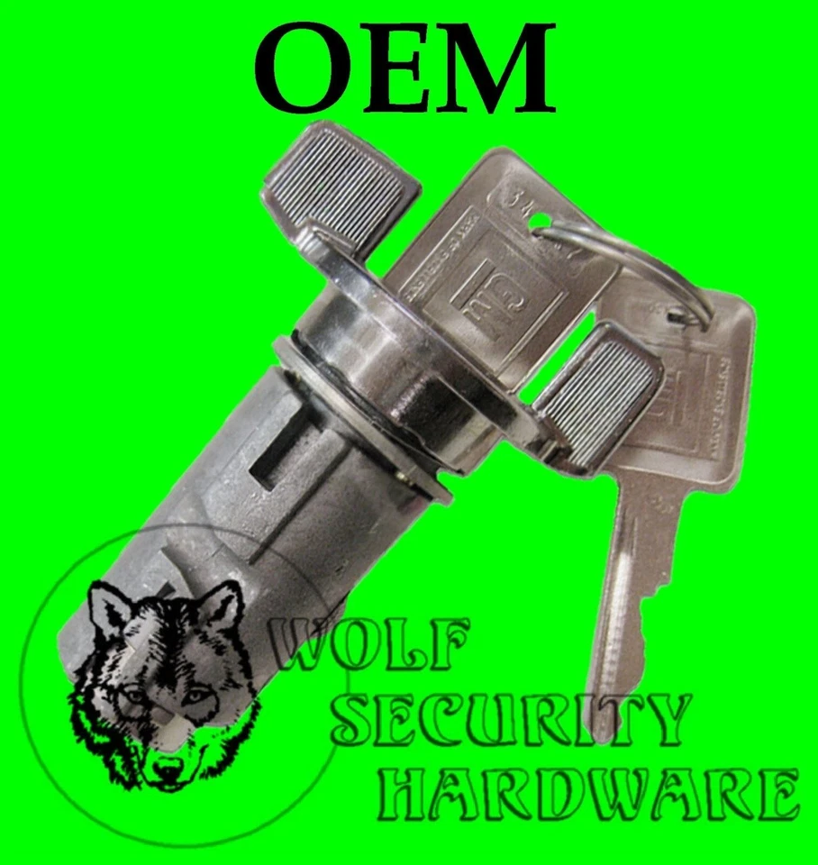 GMC C/K1500 R/V1500 79-94 OEM Ignition Key Switch Lock Cylinder Chrome 2 GM Keys - Image 1 of 2