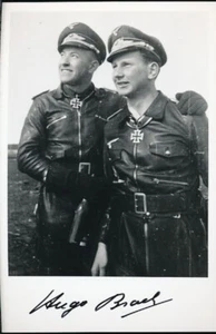 Hugo BROCH signed photo. Luftwaffe KC winner! 81 kills in 324 missions. - Picture 1 of 1