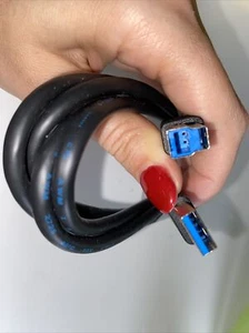 Genuine Dell High Speed 5KL2E23501 Male A / B Plug USB 3.0 Cable Lead HLX94KX - Picture 1 of 3