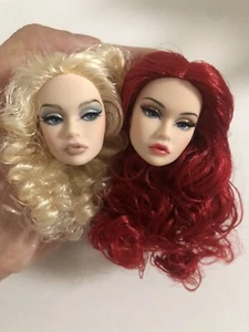 OOAK Repaint Reroot Poppy Parker Cream Skin Doll Head Lots 2 #2 - Picture 1 of 5