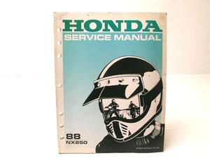 1988 88 Honda NX250 NX 250 Manual del taller de reparación de servicio Libro del distribuidor 61KW300 OEM - Imagen 1 de 8