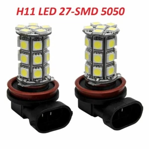 2 x H8-H11 LED 5050 27-SMD 6000-6500K Leuchtmittel für Nebelscheinwerfer (PGJ19-2) - Bild 1 von 5