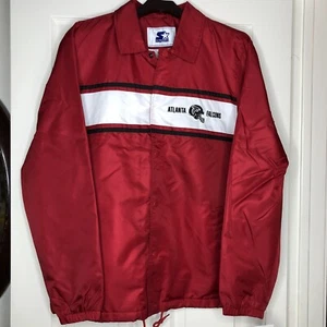 STARTER Men's Atlanta Falcons Full-Snap Fleece Lined Jacket Red SIZE L NWT - Picture 1 of 11