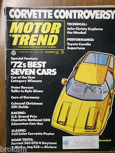 MOTOR TREND DECEMBER 1971 '72's BEST SEVEN CARS - Imagen 1 de 3