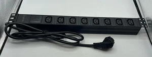 LogiLink PDU8A01 Power Distribution Unit (Pdu) 8 Ac Outlet(S) 1U Black - Picture 1 of 4
