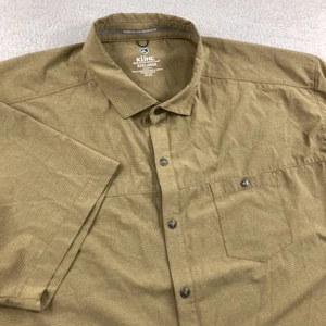 KUHL Optimizr Shirt Mens 3XL Tan Tapered Fit Short Sleeve Button Stretch 7316 - Picture 1 of 11