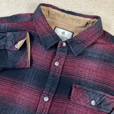 Legendary Whitetails Mens XLT TALL Original Buck Camp Red Plaid Flannel Shirt - Image 1 of 4