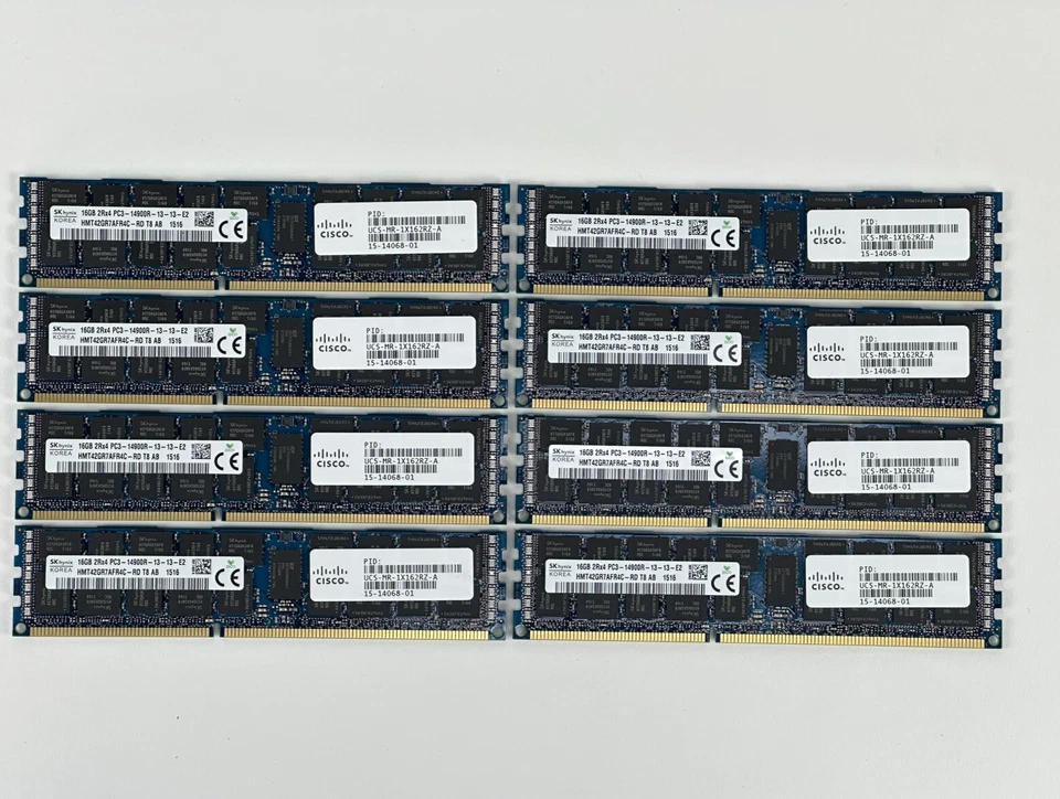 Lot of 24x 16GB 2Rx4 PC3-14900R ECC DDR3 Server Memory RAM Cisco Dell HP 384GB - Image 1 of 4