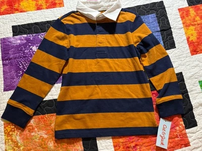 Cat & Jack Boys' Long Sleeve STRIPED Polo Shirt 4T - Image 1 of 4